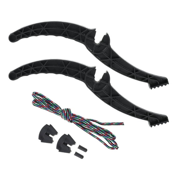 HEANUJJ 1 Pair Black Plastic Skiing Brake Handlebar Accessory for Snow Sleds Replacement Part