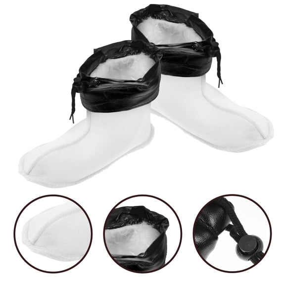 HEANUJJ 1 Pair White Breathable Rain Boot Lining Warm Sock for Winter Hiking and Work