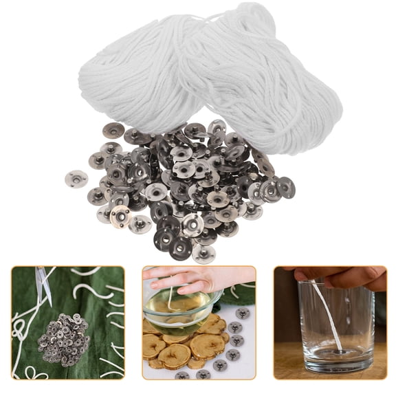 HEANUJJ Polyester Candle Wicks Assorted Colors for Candle Making Crafts 1 Set