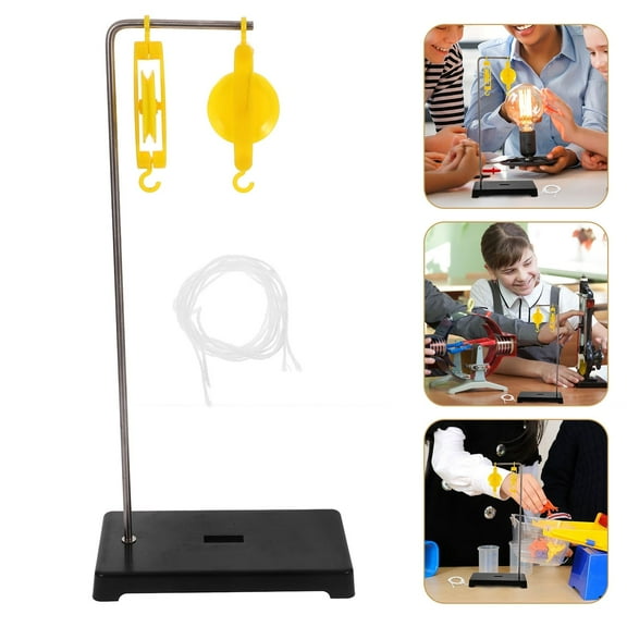 HEANUJJ 1 Set Assorted Color Physics Pulley Block and Stand for Science Experiment