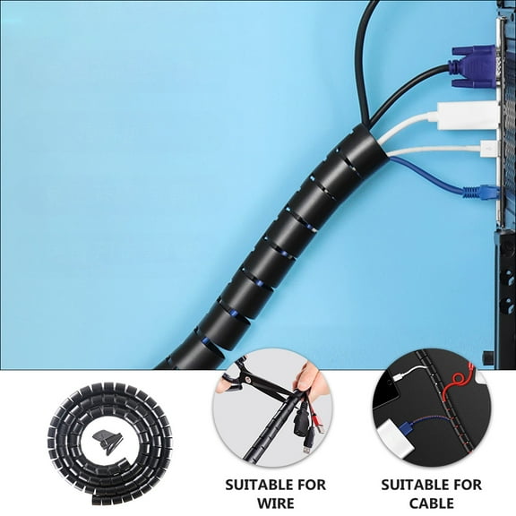 HEANUJJ 1 Set Wire Sleeve Durable Pe Cable Wrap For Pet Protection Safe Cord Organizer To Chewing For Cable Management