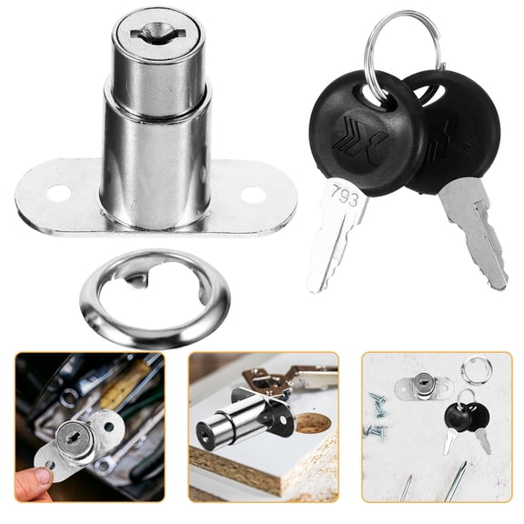 HEANUJJ 1 Set of Mailbox Lock Replacement Cabinet Lock Silver for Home Use