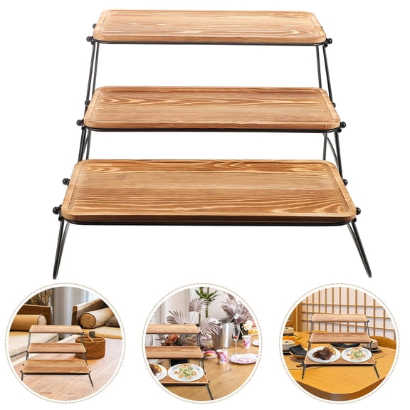 HEANUJJ 1 Set of Rustic Wood Serving Platter for Business Owners Coffee Display Tray Easy Assembly