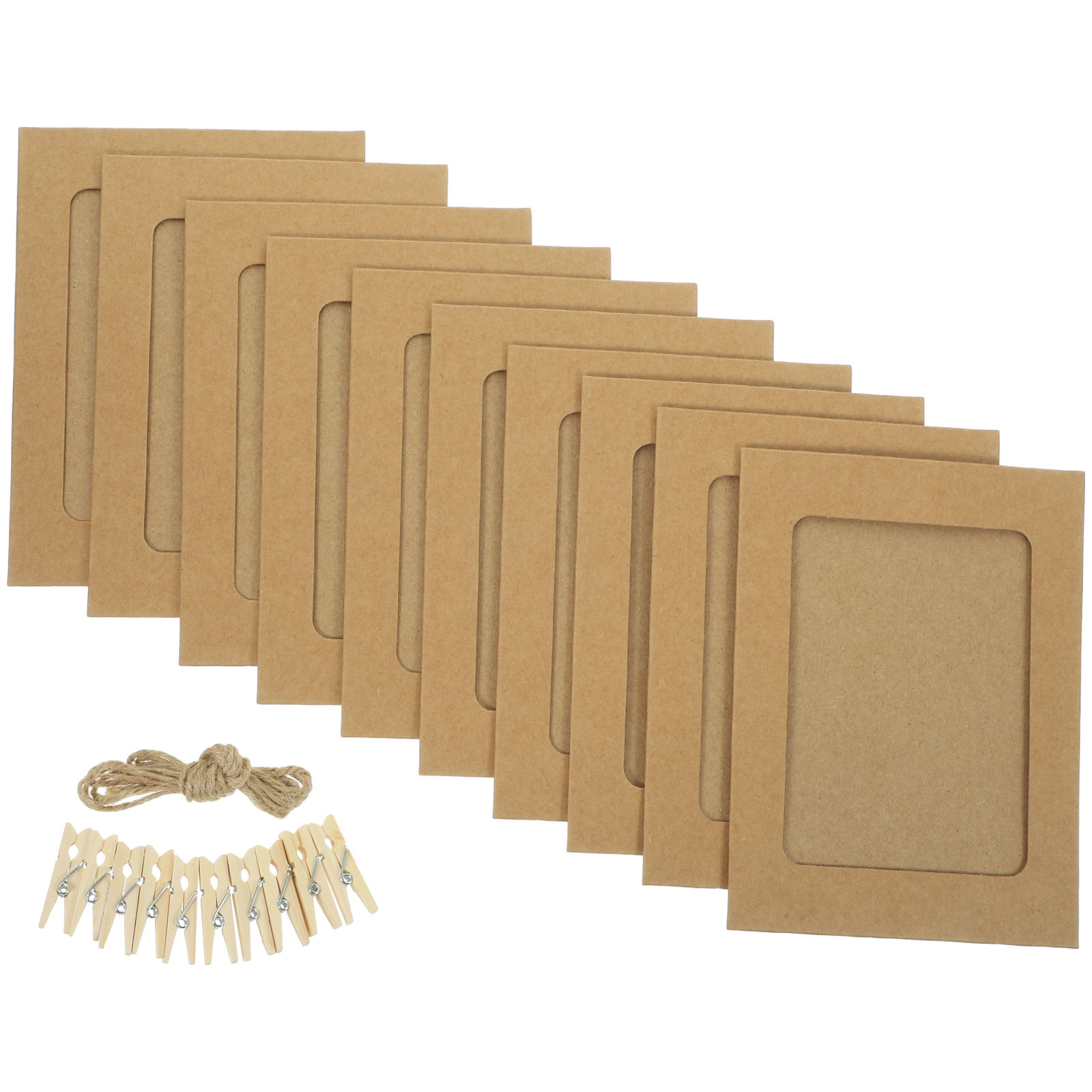 HEANUJJ 10 Frames Hanging Paper Photo Frame Simple Rope Wall Photo ...