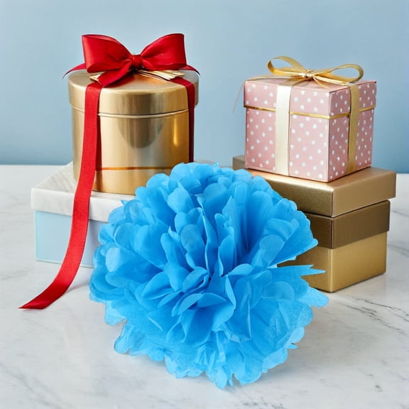 HEANUJJ 10Pcs Tissue Paper Pom Poms Flower Balls Assorted Colors for Easy Assembly and Versatile Decor