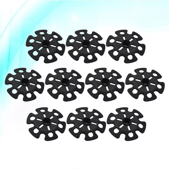 HEANUJJ 10 Pcs Trekking Pole Parts Rubber Black Round Climbing Accessories