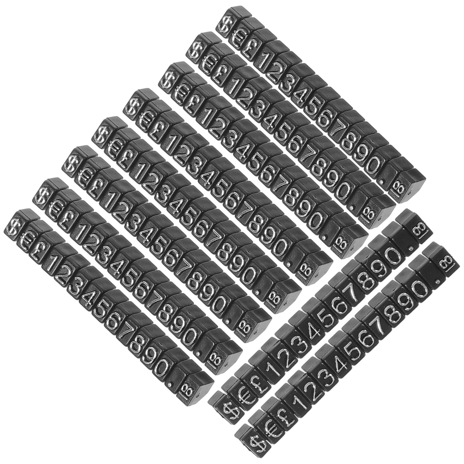 HEANUJJ 10 Sets Price Display Tags Black Plastic Pricing Display Cube ...