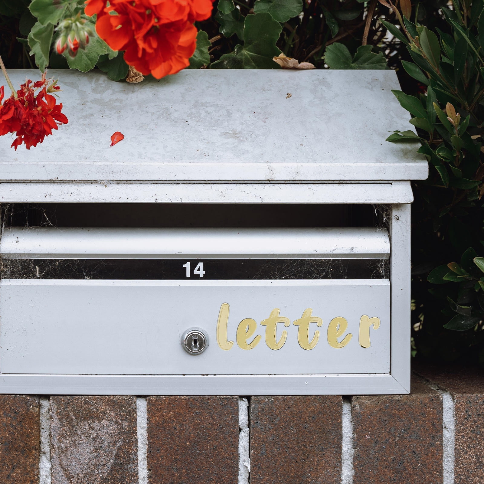 HEANUJJ Golden Reflective Mailbox Number Stickers Easy Peel and Stick ...