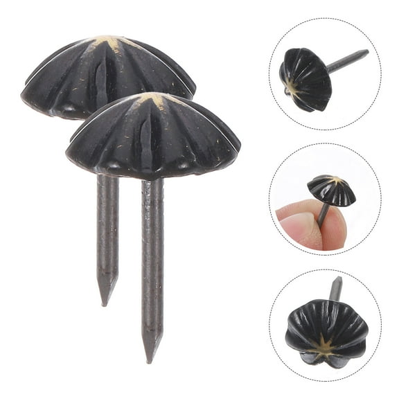 HEANUJJ 100pcs Decorative Nail Upholstery Tacks Copper for DIY Work Furniture Remodeling