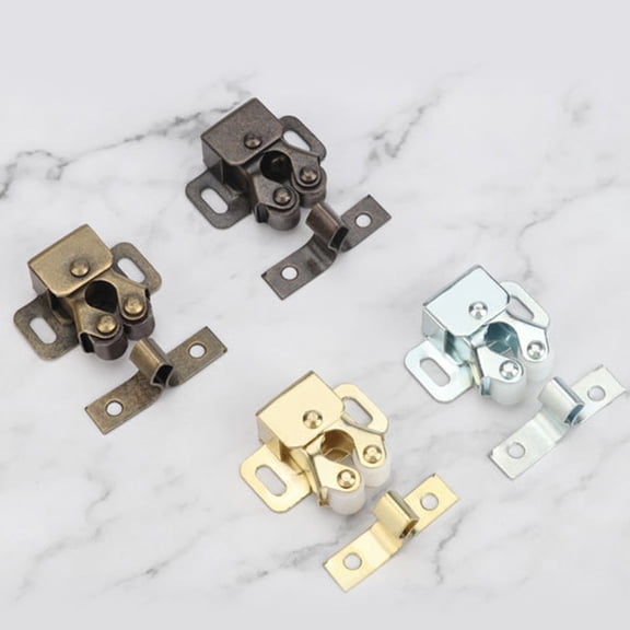 HEANUJJ 10Pcs Steel Door Buckle for Furniture Cabinets with Golden Finish Home Use