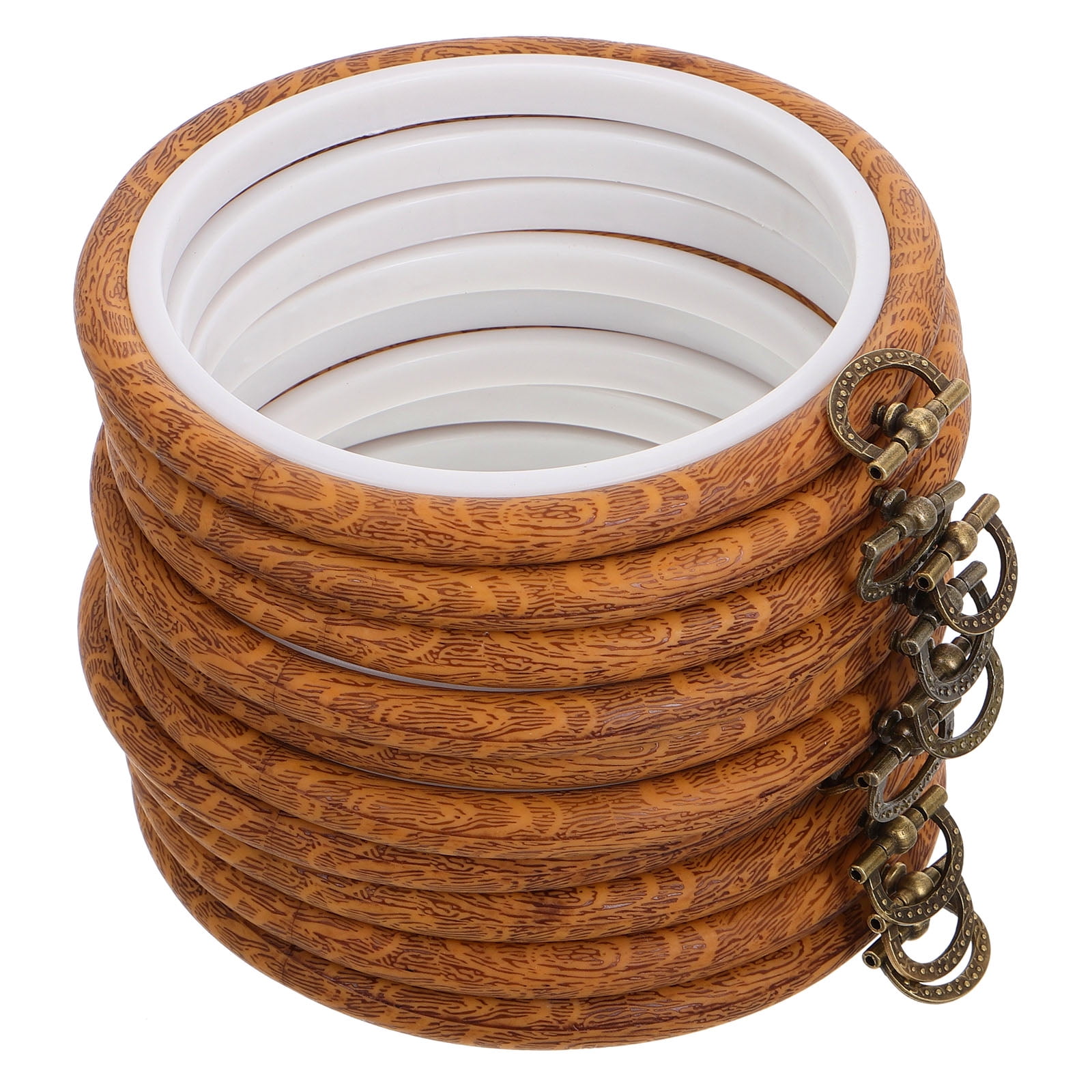 HEANUJJ 10Pcs Round Embroidery Hoops for Needlework and Handiwork with Portable Plastic Frame