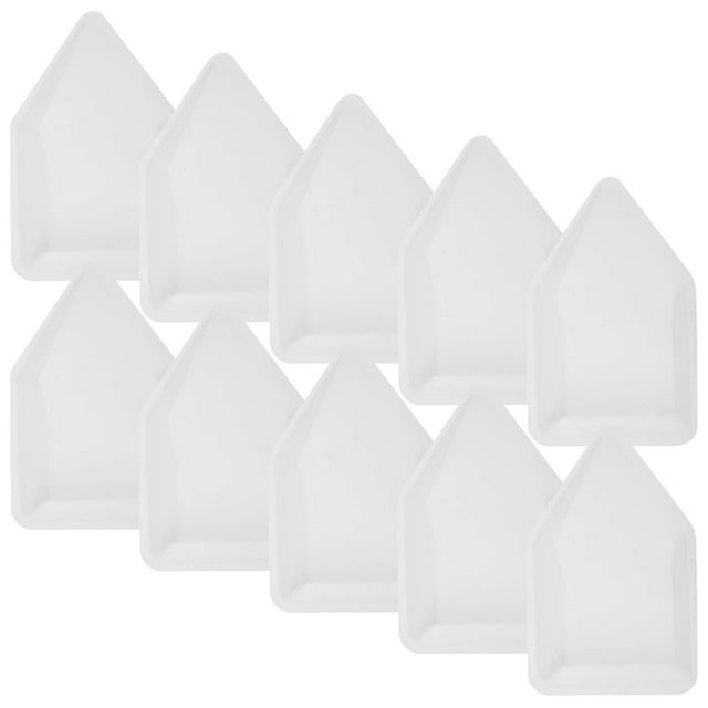 HEANUJJ Measuring Boats Plastic White Lab Equipment Stackable 10Set