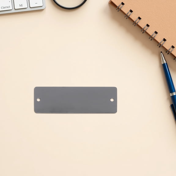 HEANUJJ 10Pcs Black Stainless Steel Rectangle Plates for Custom Engraving Decor