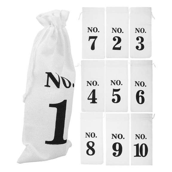HEANUJJ 10Pcs Drawstring Wrapping Wine Bags for Business Banquets and Events