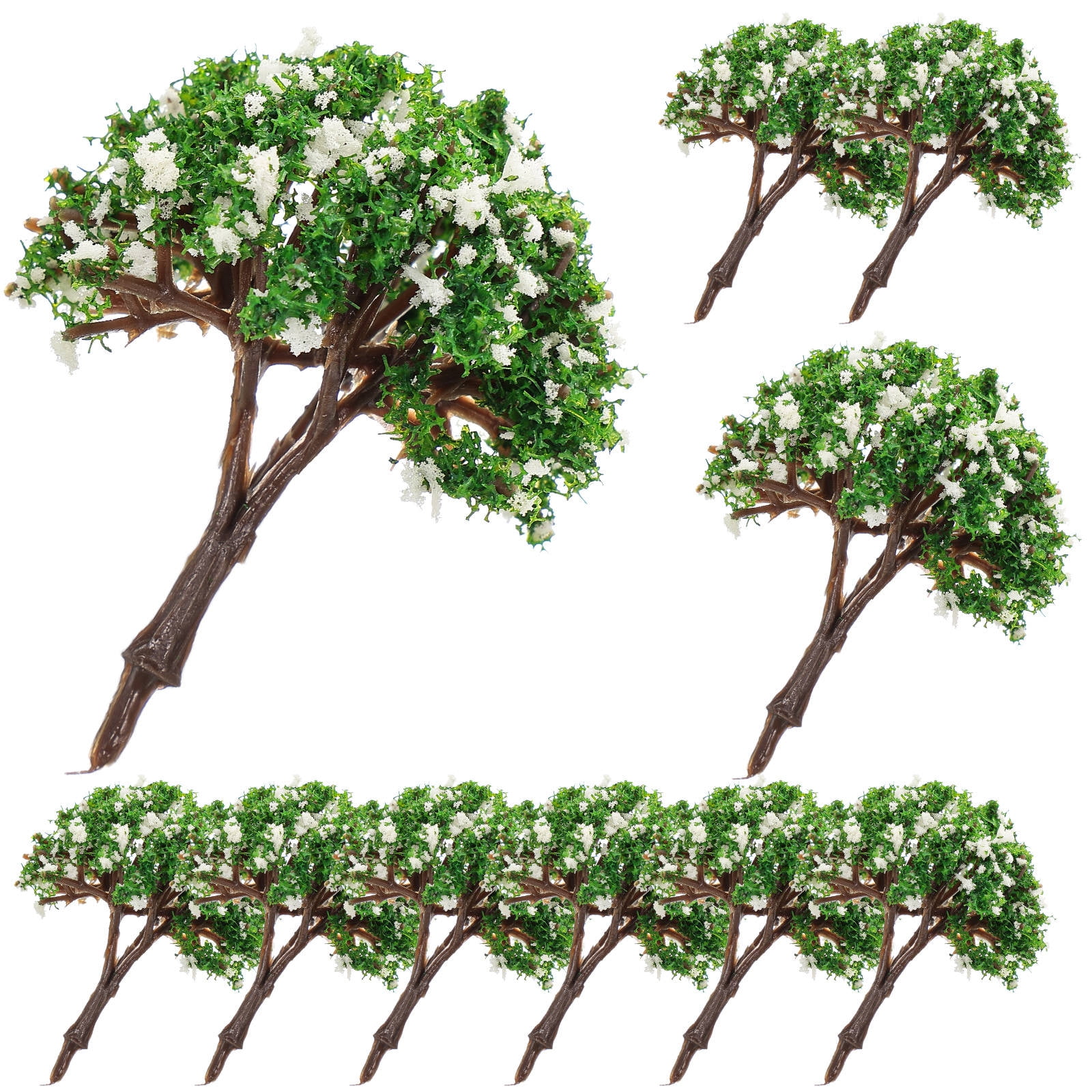 HEANUJJ Simulation Tree Models Green Plastic Lightweight for DIY 10Pcs ...