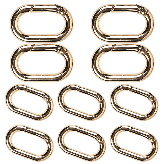 HEANUJJ 10Pcs Durable Oval Shaped Spring Clasp Metal Buckle for Backpack and Handbag Use