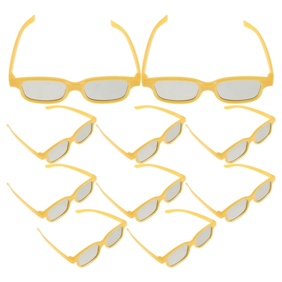 HEANUJJ 3D Glasses Yellow for Watching Movies Lightweight Comfortable