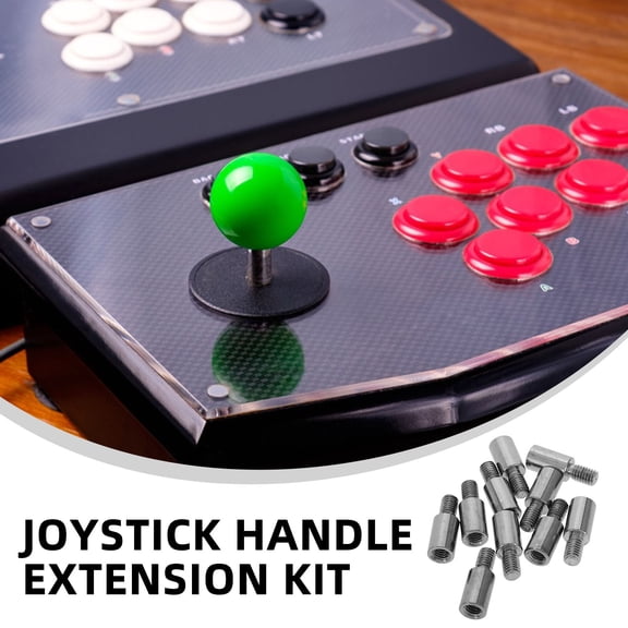 HEANUJJ 10Pcs Joystick Handle Extender Silver DIY Kit for Gaming Consoles Enhanced Control and Use