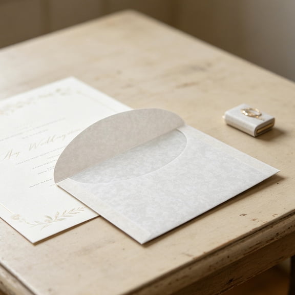 HEANUJJ 10Pcs Paper Wedding Invitation Sleeves White Vellum Jackets Translucent Envelope