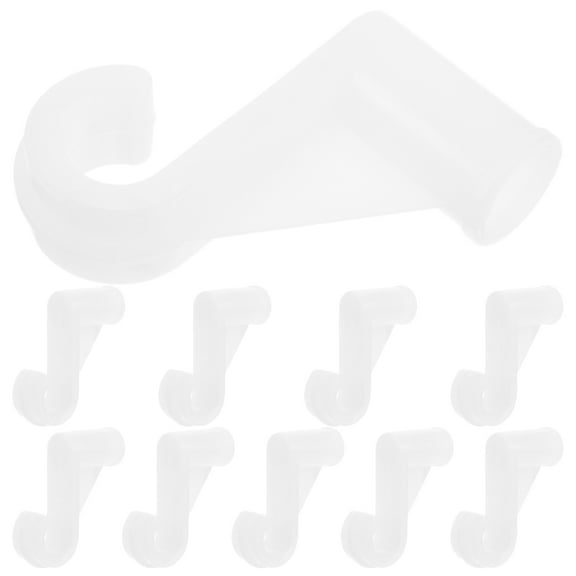 HEANUJJ White Plastic Closet Hanger Bracket, Space-Saving Wardrobe Rod Support for Organized Storage