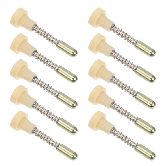 HEANUJJ Adjustable Height Spring Plunger Latches Beige Iron for Windows 10Pcs