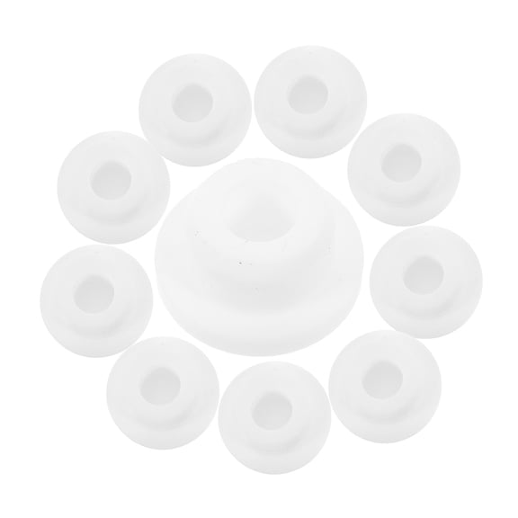 HEANUJJ 10Pcs White Bathtub Overflow Drain Cover Plastic Round Tub Caps Convenient Practical
