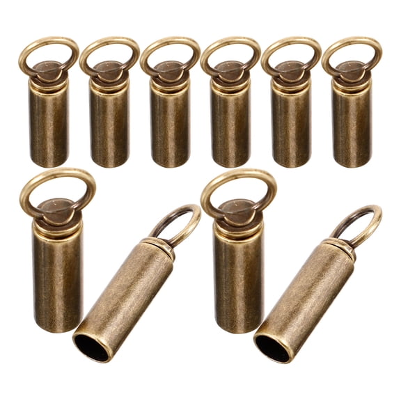 HEANUJJ 10 Sets Metal Drawstring End Caps for Hoodies, Golden Cord Tips Replacement for Clothes and Accessories