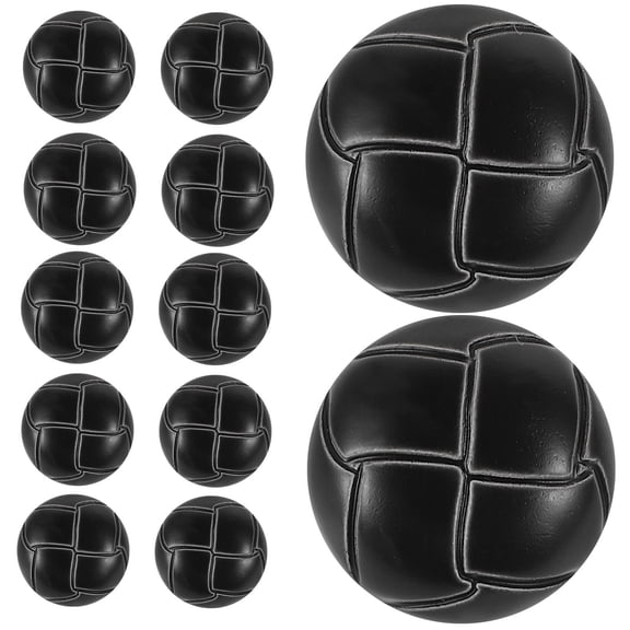 HEANUJJ Coat Buttons Football Buttons Black Plastic 12Set for Fan Gear