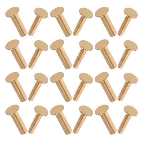 HEANUJJ 14Pairs Cutlery Repair Rivets Copper Handle Pins for Chef Knives and Kitchen Tools