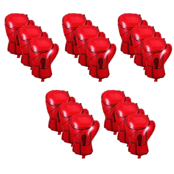HEANUJJ 15Pcs Red Inflatable Boxing Gloves Balloons for Sport Party and Birthday Celebration