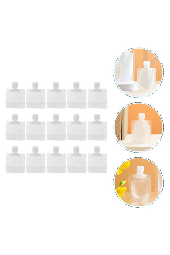 15Pcs Sample Bags Squeeze Pouches Portable Lotion Bags No Overflow