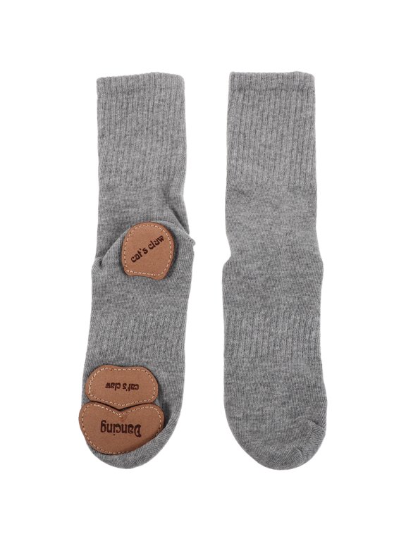 1 Pair Non- Ballet Socks with Grip Soles, Ribbed Ankle Dance Socks for Women and Girls
