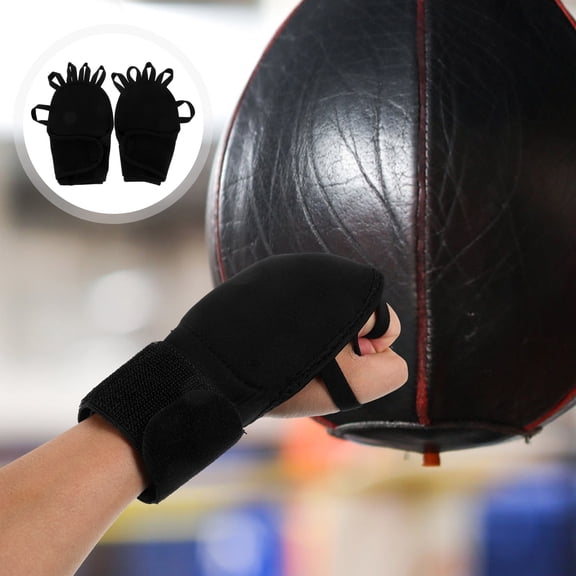 HEANUJJ 1Pair Ergonomic Black Weighted Gloves for Kickboxing and Exercise