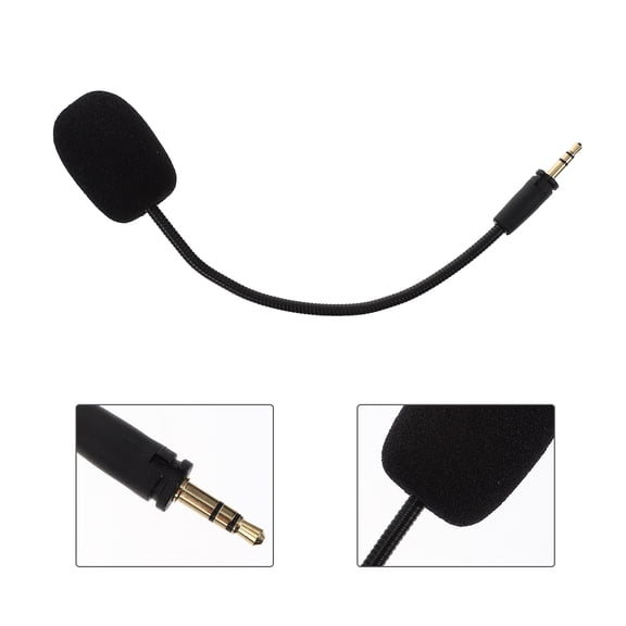 HEANUJJ Black In-Line Headset Microphone for Gaming, Computer, and Online Communication Use - 1 Pc