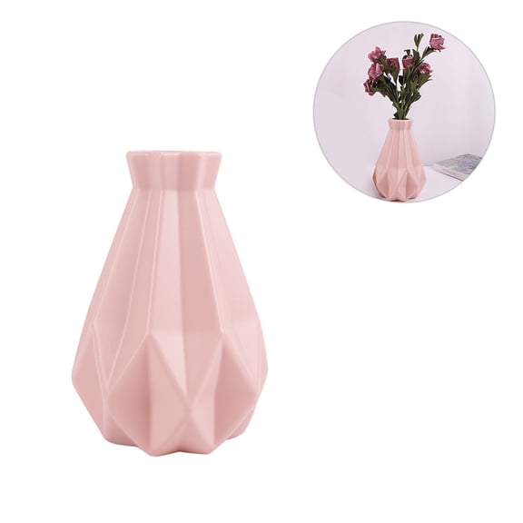 HEANUJJ Elegant Geometric Vase with Smooth Rounded Edges, Ideal Decorative Piece for Home, Cafe, 1 Pc