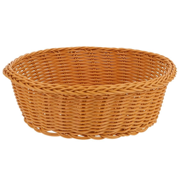 HEANUJJ Plastic Round Basket 22x22x7.5cm Table Storage Organizer for Home Decoration and Coffee Table