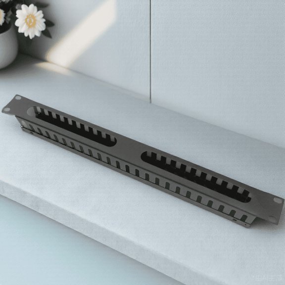 HEANUJJ 1Pc Steel Cable Management Rack with Smooth Edges for Efficient Cable Raceway and Network Setup