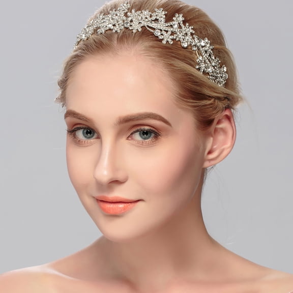 HEANUJJ 1Pcs Hair Decorations Head Band Silver Alloy Headpiece Hair Accessory For Women