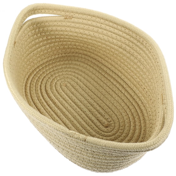 HEANUJJ Woven Texture Khaki Cotton Rope Storage Basket Set for Home Organization and Decor, and Stylish