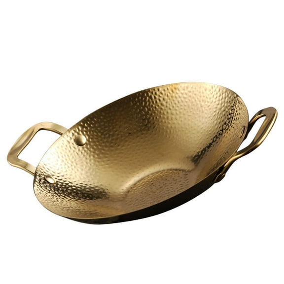 HEANUJJ Nonstick Stainless Steel Cooking Pot with Double Handles, , Golden Finish, 1 Set