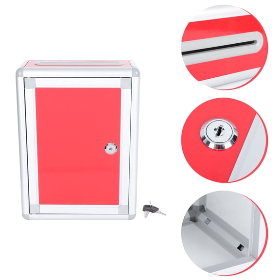 HEANUJJ 1Pcs Simple Style Outside Post Box in Red for Letter Storage
