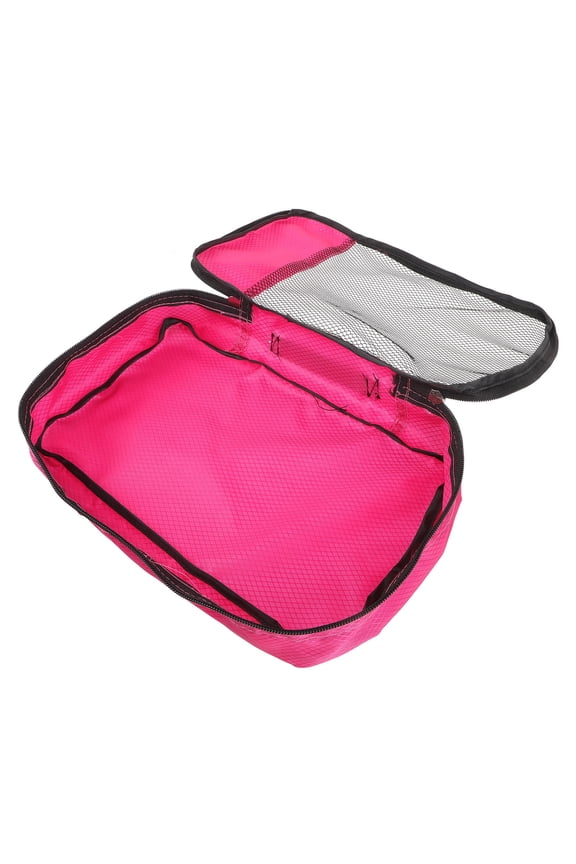 1Pcs Small Suitcase Bag for Clothes Storage with Zipper Design and Rosy Color