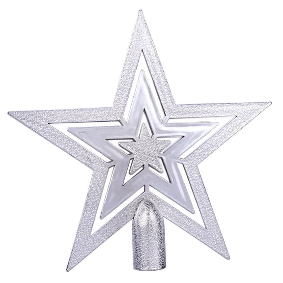 HEANUJJ 8in Small Tree Star Topper, 8x8x2.4in PVC Holiday Christmas Decoration Craft Ornament