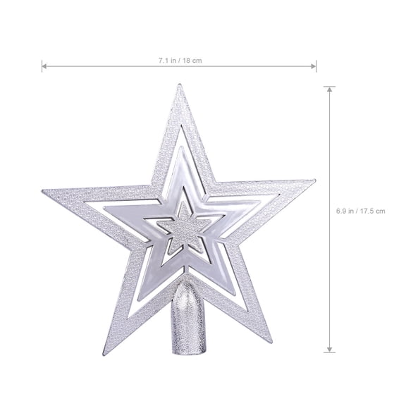 HEANUJJ Small Tree Star Topper 8in x 8in x 2.4in PVC Material Holiday Christmas Decoration Craft