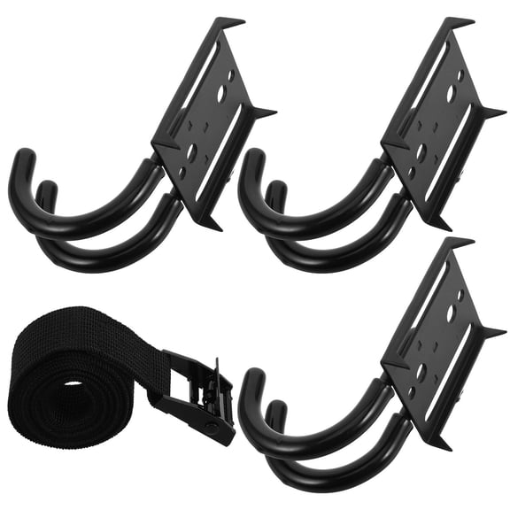 HEANUJJ 1Set Durable Metal Tree Stand Strap Hanger with Multiple Hooks for Hunting and Garage Storage