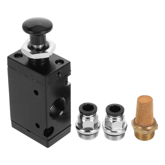 HEANUJJ 1Set Versatile Pneumatic Hand Lever Valve Aluminum Alloy for Efficient Air Solenoid Control