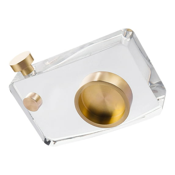 HEANUJJ 1Set Gold Metal Crystal Camera Statue Home Decoration present Simple Artistic Design 5.1x3.5x2.6in