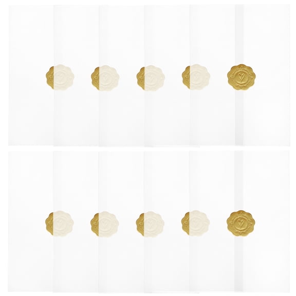 HEANUJJ 1Set Translucent White Invitation Envelopes Made of Retro Paper for Invitations Greeting and Card Storage