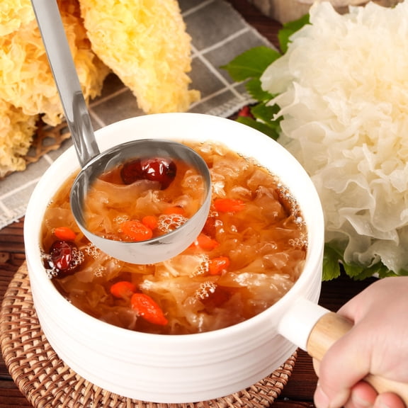 HEANUJJ Large Soup Spoon Stainless Steel Pouring Adults 1Pack
