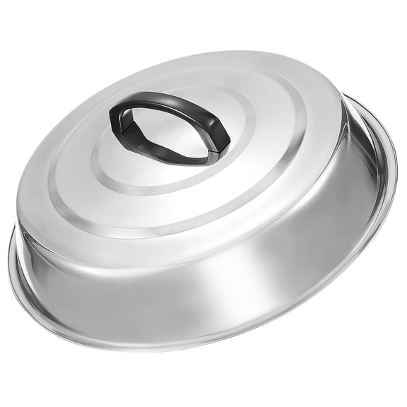 HEANUJJ Stainless Steel Wok Lid with Knob, Multi-Function Kitchen Cover, 13.4 x 13.4 x 2.8 inches